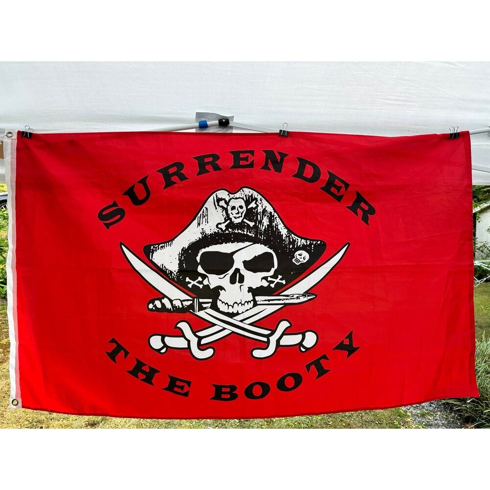 Pirate Flag "Surrender The Booty" Large Indoor/Outdoor 36" X 60"